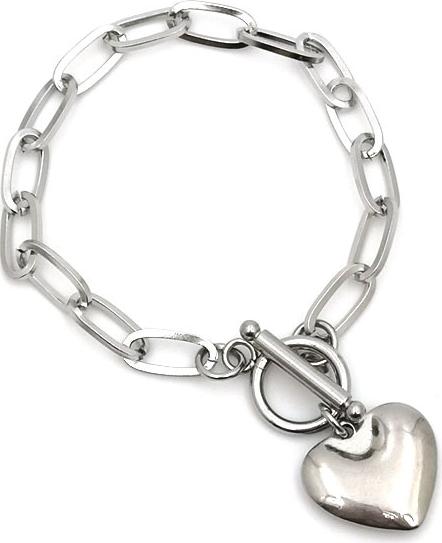 Vòng tay lắc tay xích mix trái tim cá tính