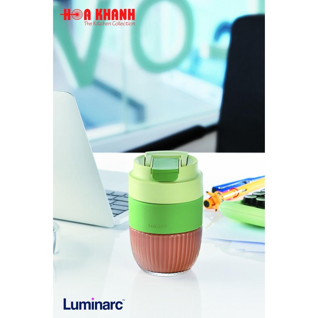 Ly Thủy Tinh Có Nắp Luminarc Coffee Cup Green 350ML - V2210