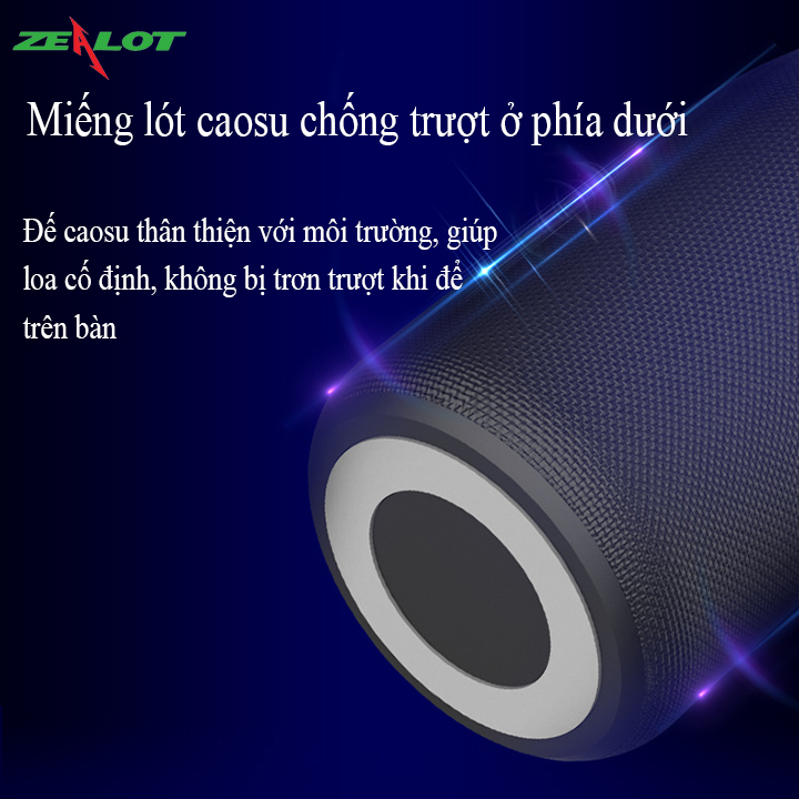 Loa bluetooth Zealot hàng chính hãng với phiên bản bluetooth, 5.0 màng loa kép cho âm thanh 3D sống động cực hay, kết nối ổn định