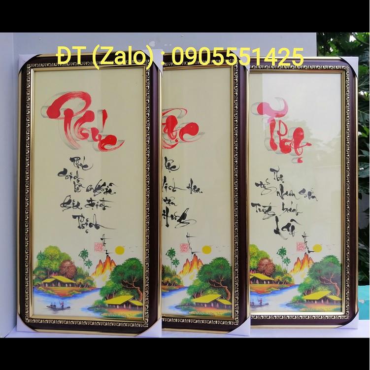 Bộ tranh thư pháp PHÚC LỘC THỌ. Quà tặng mừng thọ, mừng tân gia, khai trương.Quà tặng ông bà,cha mẹ