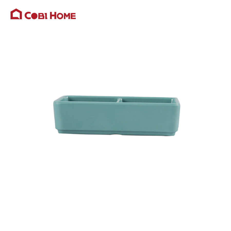 Chén chấm hình vuông 2 ngăn bằng melamine