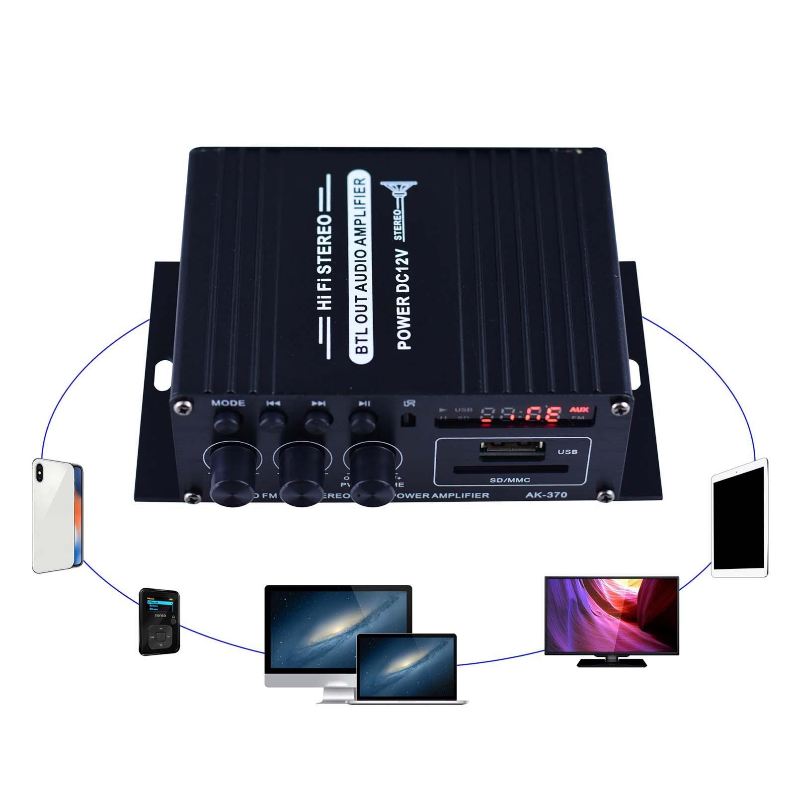 Bluetooth Amplifier for Store Home  Channel Audio Power Amplifier