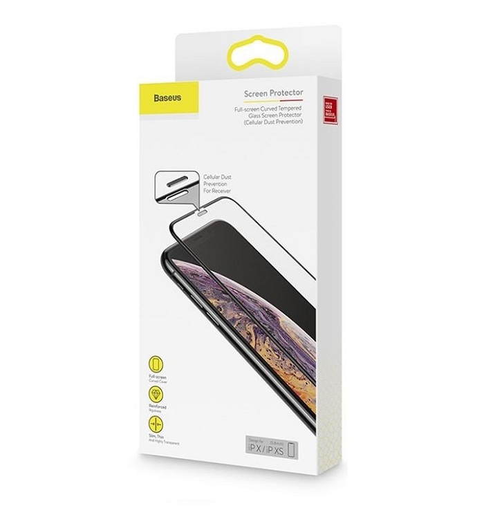 Kính cường lực full màn hình iPhone XS Max chính hãng Baseus