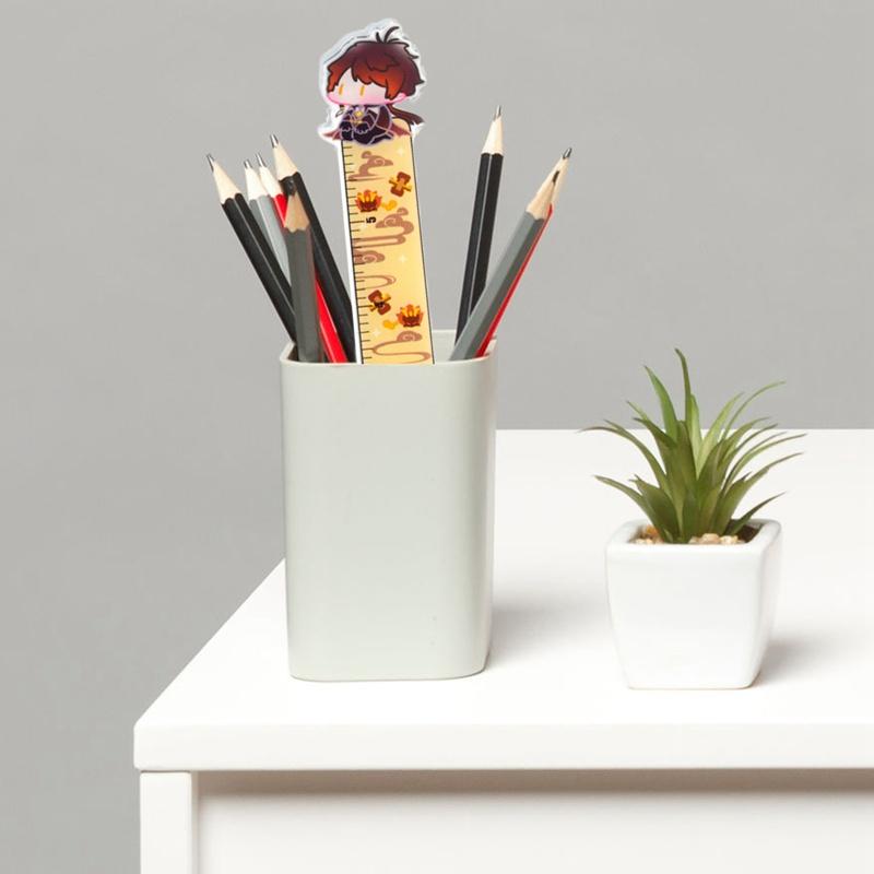 Thước đo thẳng hoạt hình Genshin cho học sinh