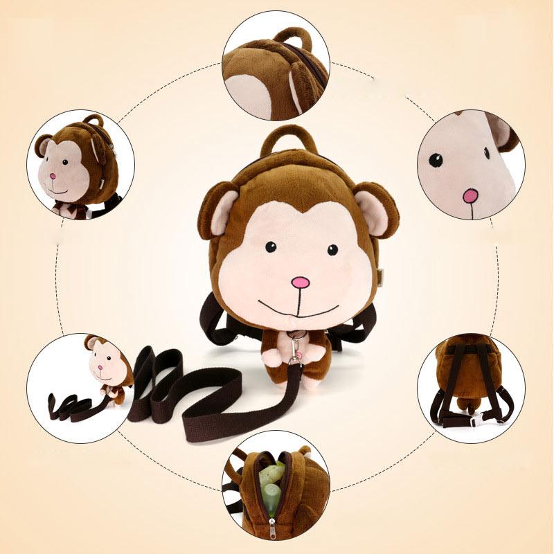 Chống Mất Ba Lô Trẻ Em Hình Hoạt Hình Dễ Thương Động Vật Sang Trọng Ba Lô Với 100Cm Lực Kéo Dây Dây Đeo Dây Tập Đi Cho Trẻ Sơ Sinh An Toàn cho Bé