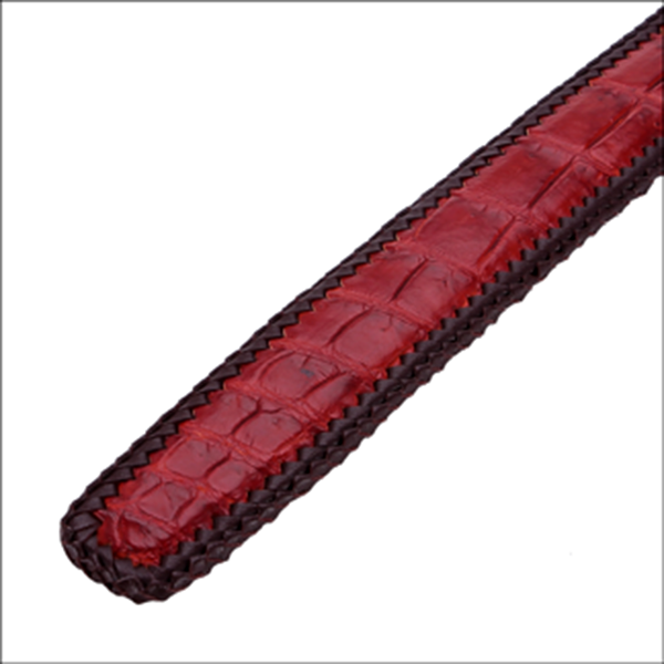 Dây nịt nam da cá sấu màu nâu đỏ HJ94205-40-41-53-78