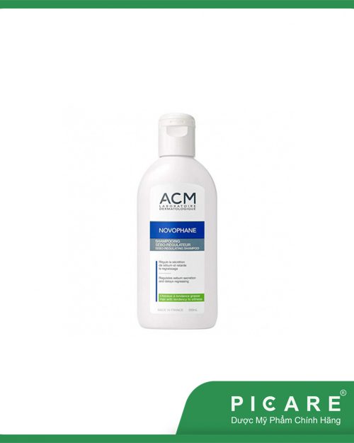 Dầu Gội Làm Sạch Da Đầu, Chăm Sóc Tóc Cho Da Đầu Nhờn ACM Novophane Sebo-Regulating Shampoo 200ml