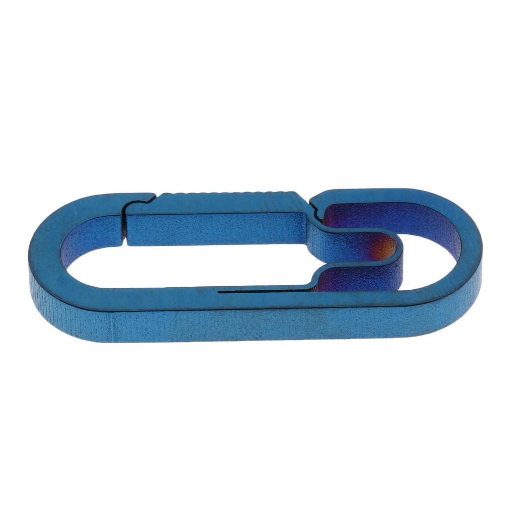 Outdoor Titanium Alloy Buckle Carabiner Keychain Key Ring Hook