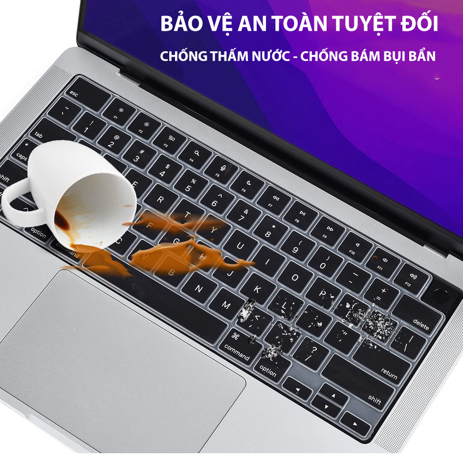 Miếng lót Phím Macbook, Phủ Bàn Phím Macbook Pro 14 inch, 16 inch, M1 Pro, M1 Max 2021 - Hàng Chính Hãng