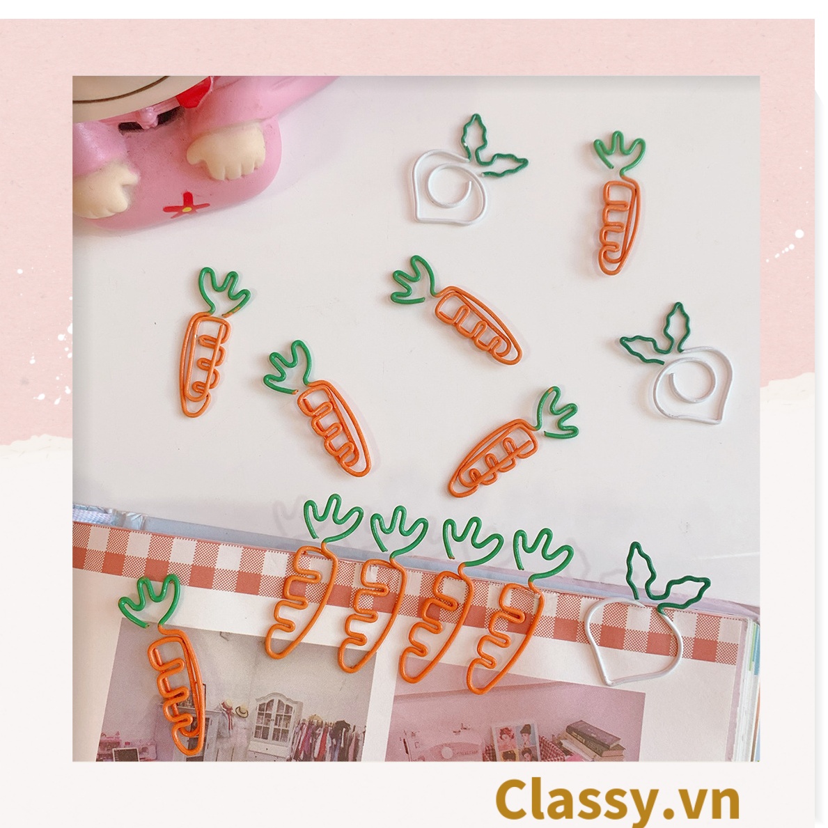 Kẹp giấy hình rau củ cực dễ thương - phù hợp cho học sinh, sinh viên, nhân viên văn phòng - SIZE 10-30MM