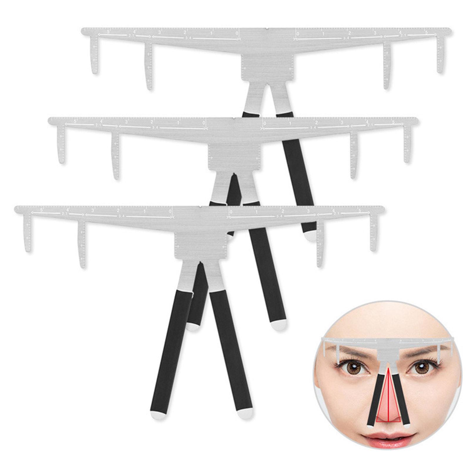 Steel Tattoo Eyebrow Ruler Eyebrow Caliper Makeup Tool for Eyebrow Measuring