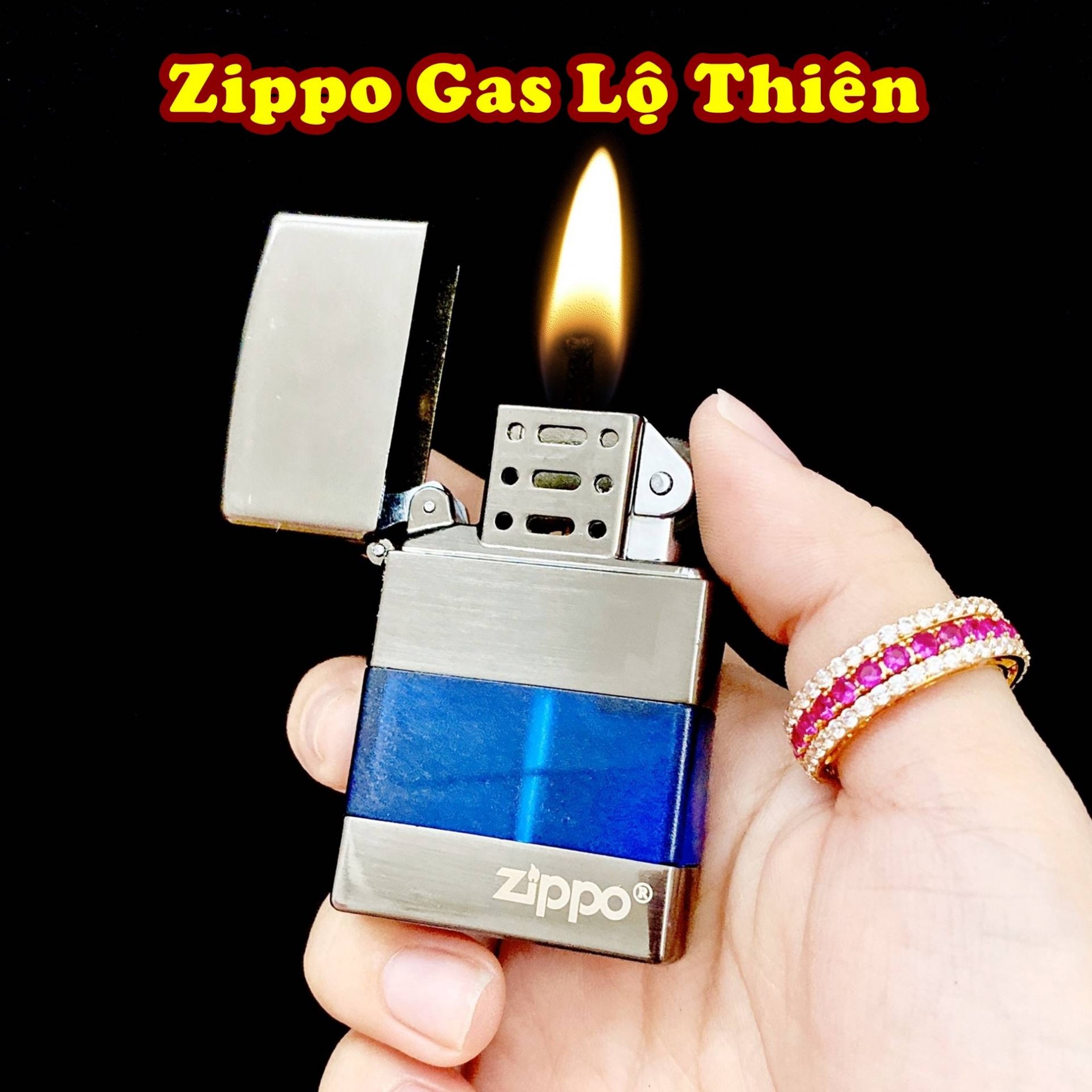 Hột quẹt bật lửa Vzipo gas lộ thiên nhiều màu - (xài gas)