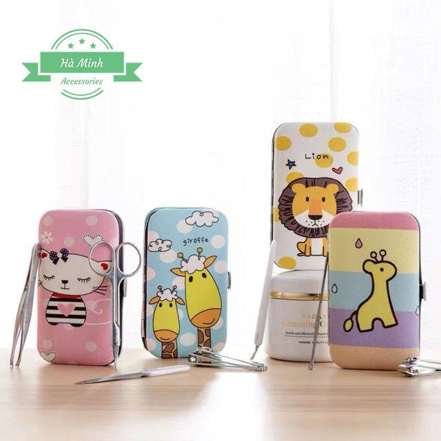 Bộ 7 Dụng Cụ Làm Móng Có Hộp Cute - Dũa Bấm Móng Tay