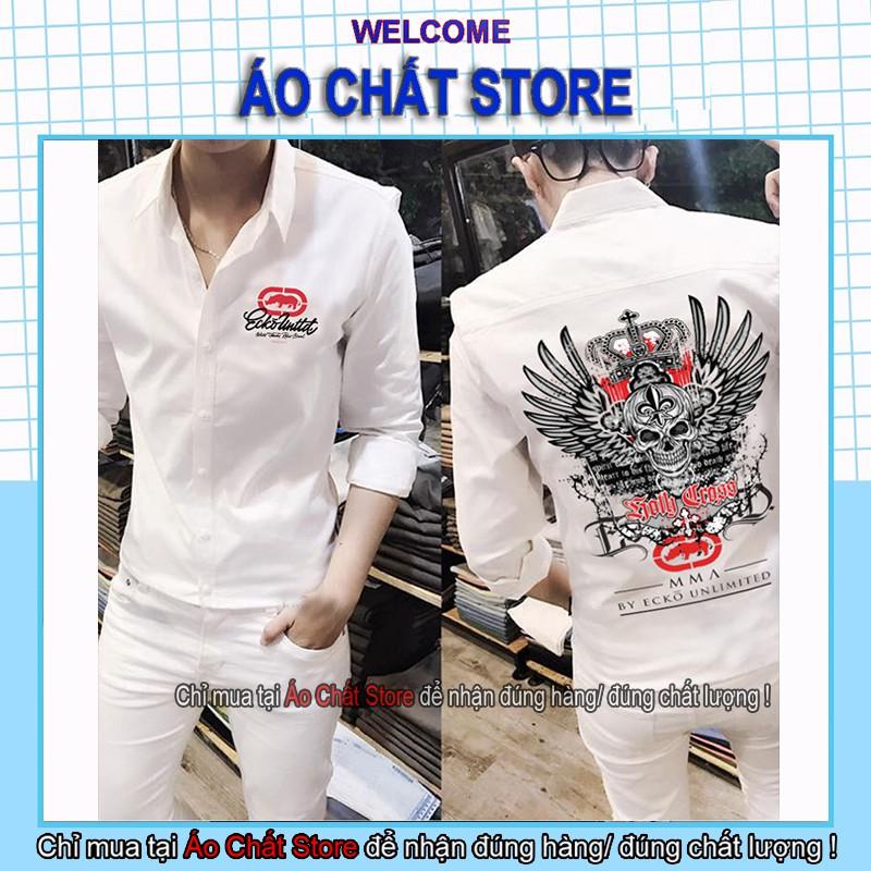 Áo sơ mi nam tay dài ECKO SKULL cao cấp | hàng form chuẩn SM278 | Áo Chất Store