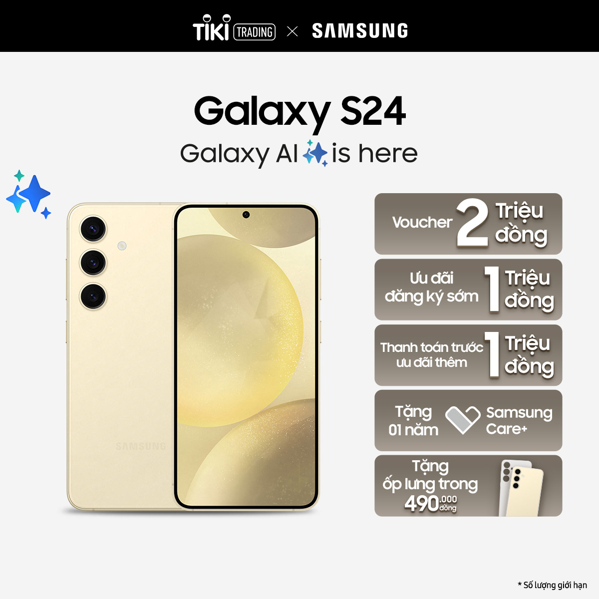 Điện thoại AI Samsung Galaxy S24 8GB/256GB, Camera 50MP, Màn hình 6.2&quot;- Tím- Hàng Chính Hãng