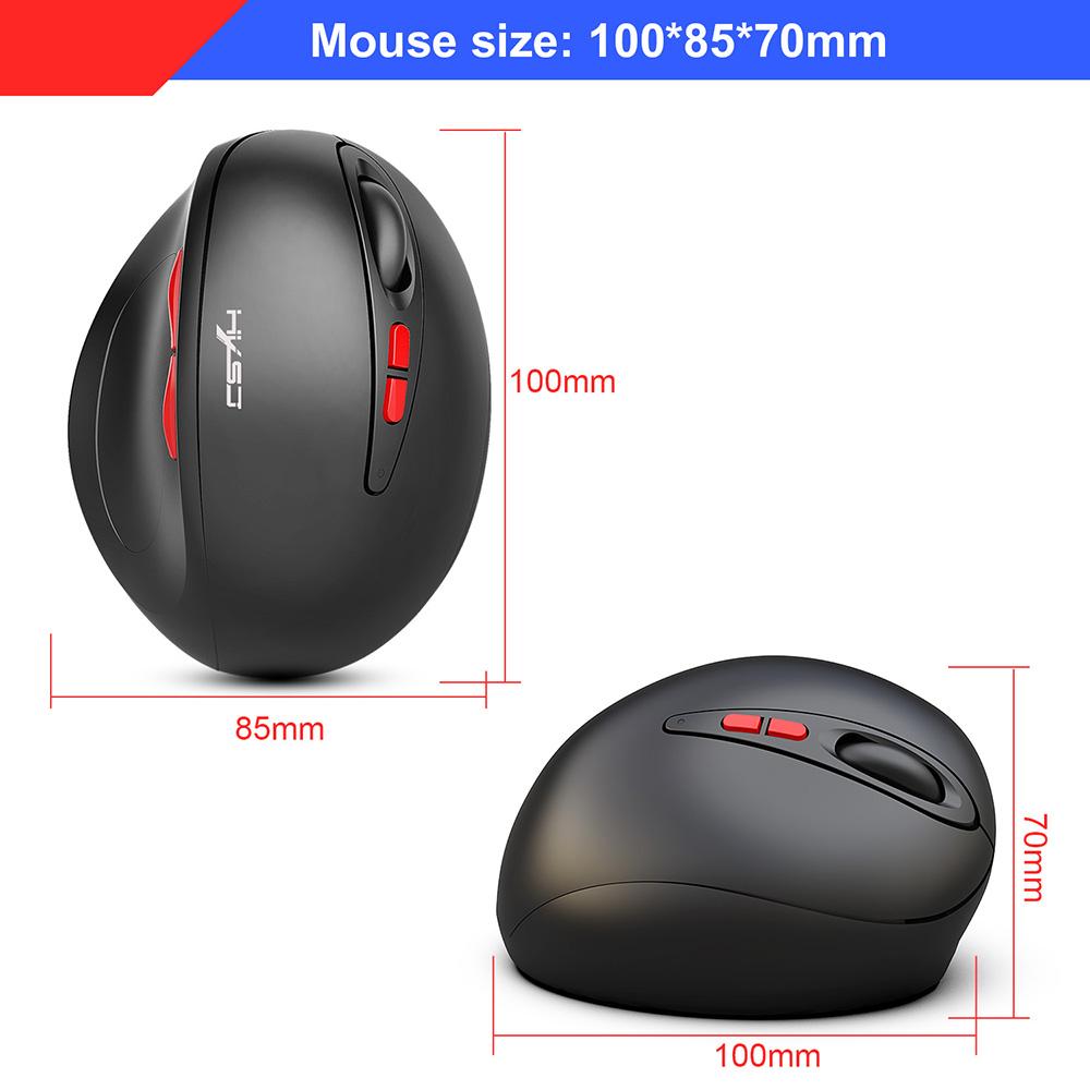 HXSJ 7D Wireless Mouse 2.4GHz Gaming Mouse Ergonomic Design Vertical Mouse 2400DPI USB Mice For Laptop PC