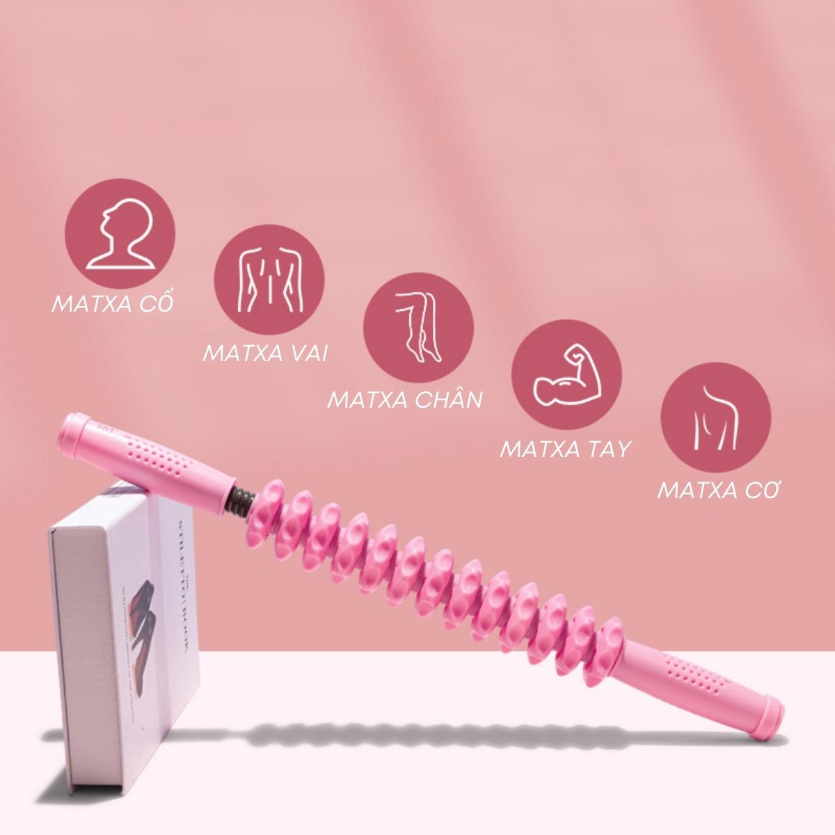Gậy masage tích hợp tập tay lõi lò xo đàn hồi cao cấp hỗ trợ trong các bài tập masage toàn thân giảm stress luyện tập cơ dễ dàng sử dụng