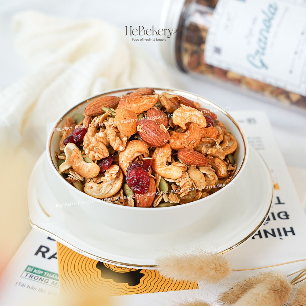 500g Granola Nhiều Hạt HeBe Ăn Kiêng Healthy - Ngũ Cốc Giảm Cân Tự Nhiên