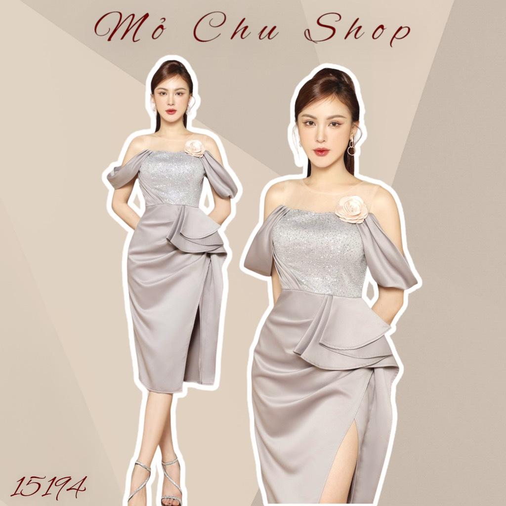 ĐẦM BODY PHỐI LƯỚI RỚT VAI KO KÈM TAG HOA