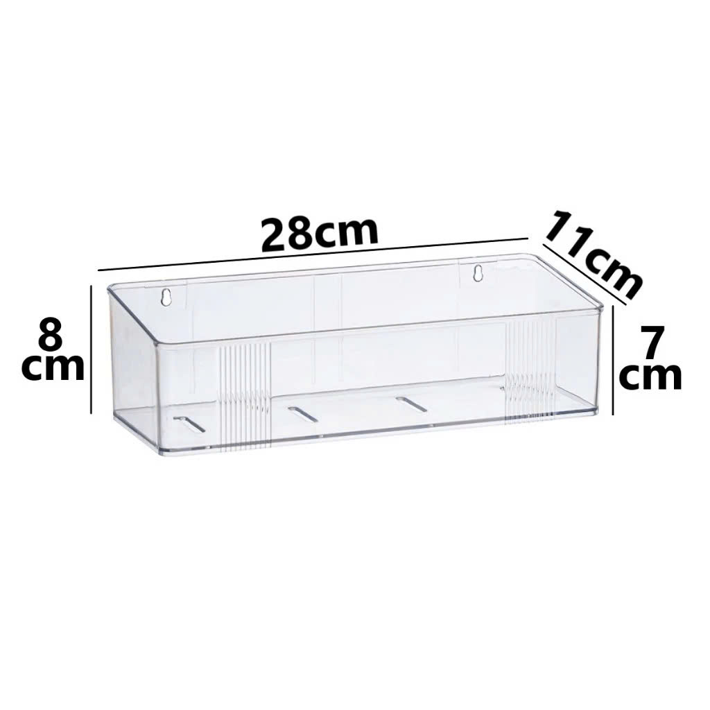 Kệ dán tường trong suốt HOKORI nhựa VIỆT NHẬT cao cấp - Đựng gia vị, đồ phòng tắm, khách, ngủ - Hàng chính hãng