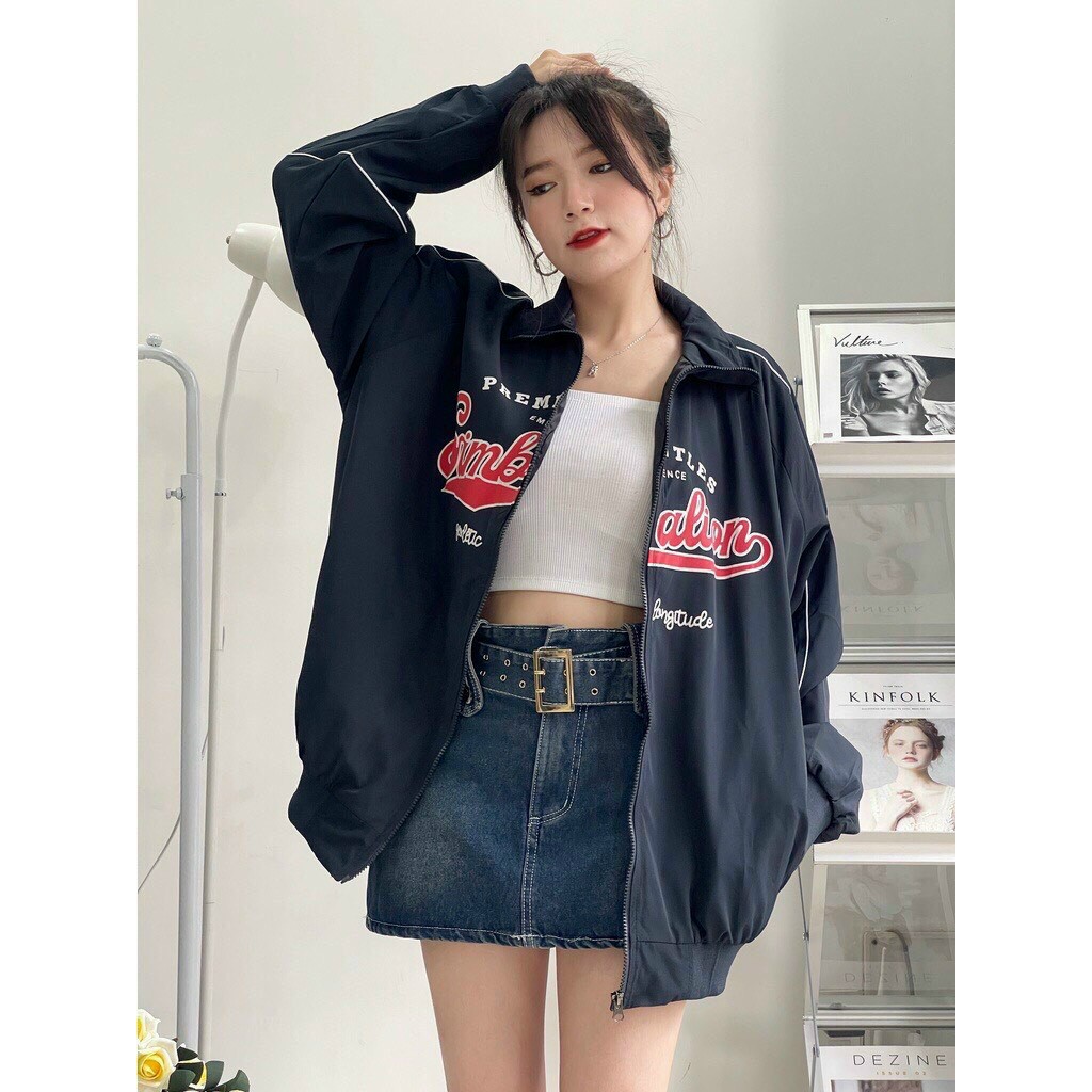 Áo khoác SIMBALION jacket dù 2 lớp unisex nam nữ , áo khoác dù bomber unisex form rộng , áo khoác dù ulzzang dáng rộng thoải mái, kiểu áo thu đông