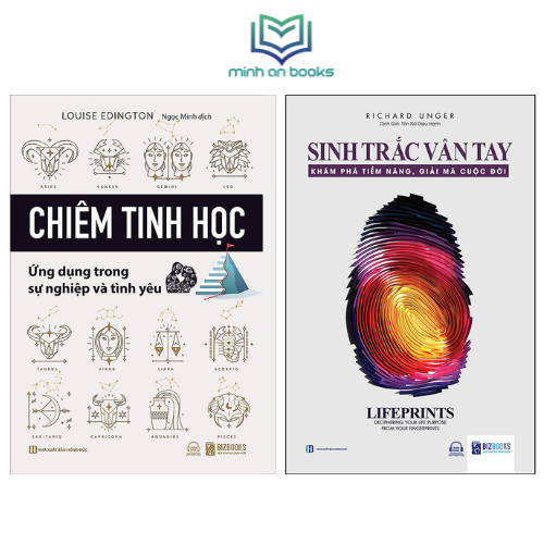 Bộ Sách Giải Mã Bản Thân Từ Bói Toán Khoa Học: Chiêm Tinh Học Ứng Dụng Trong Sự Nghiệp Và Tình Yêu + Sinh Trắc Vân Tay: Khám Phá Tiềm Năng Giải Mã Cuộc Đời – MinhAnBooks