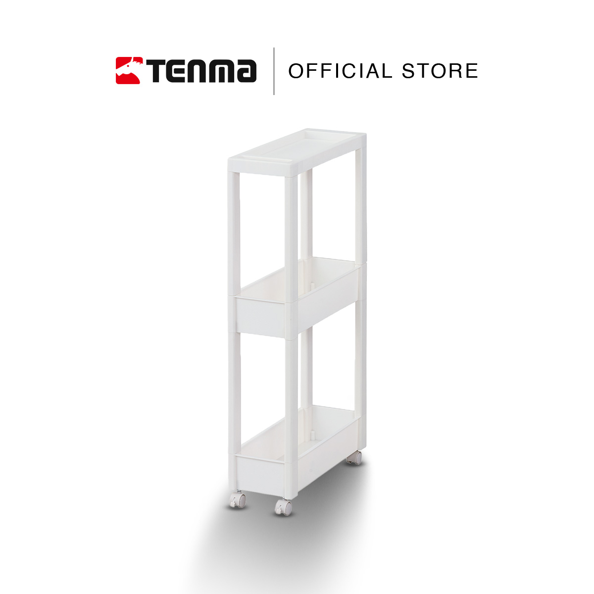 Kệ Nhựa Nhỏ Đa Năng 3 Tầng TENMA, Có Bánh Xe W-002S