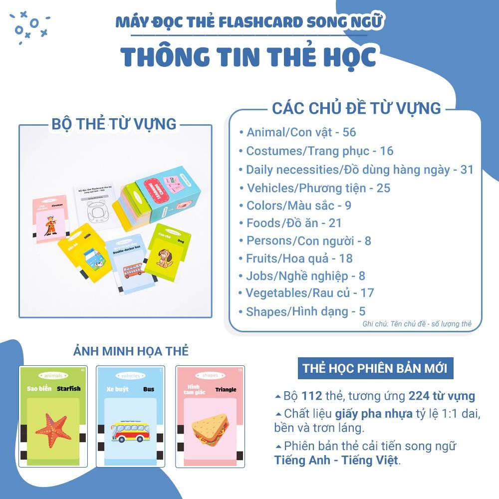 Máy đọc thẻ flashcard song ngữ Anh- Việt bảo hành 3 tháng