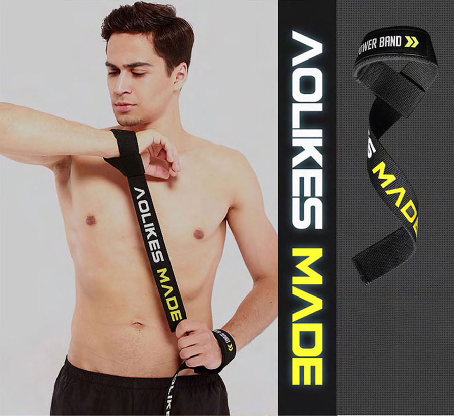 Dây kéo lưng tập gym AOLIKES 7637 trợ lực cổ tay sport wrist bands