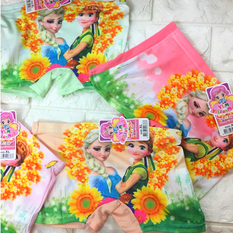 Sét 10 quần chíp đùi elsa 3D cực đẹp cho bé gái - màu ngẫu nhiên - size XL