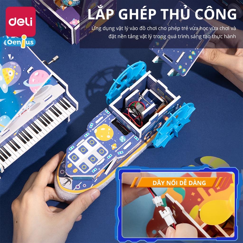 Bộ Lắp Ghép 3D Tàu Chiến Máy Bay Tàu Vũ Trụ Monster Deli - Nhiều Mẫu Thú Vị Đàn Piano Hoạt Hình Vũ Trụ Cho Trẻ Vừa Học Vừa Chơi - Đồ Chơi Giáo Dục Kích Thích Trí Tìm Tòi Sáng Tạo Của Trẻ - YX423