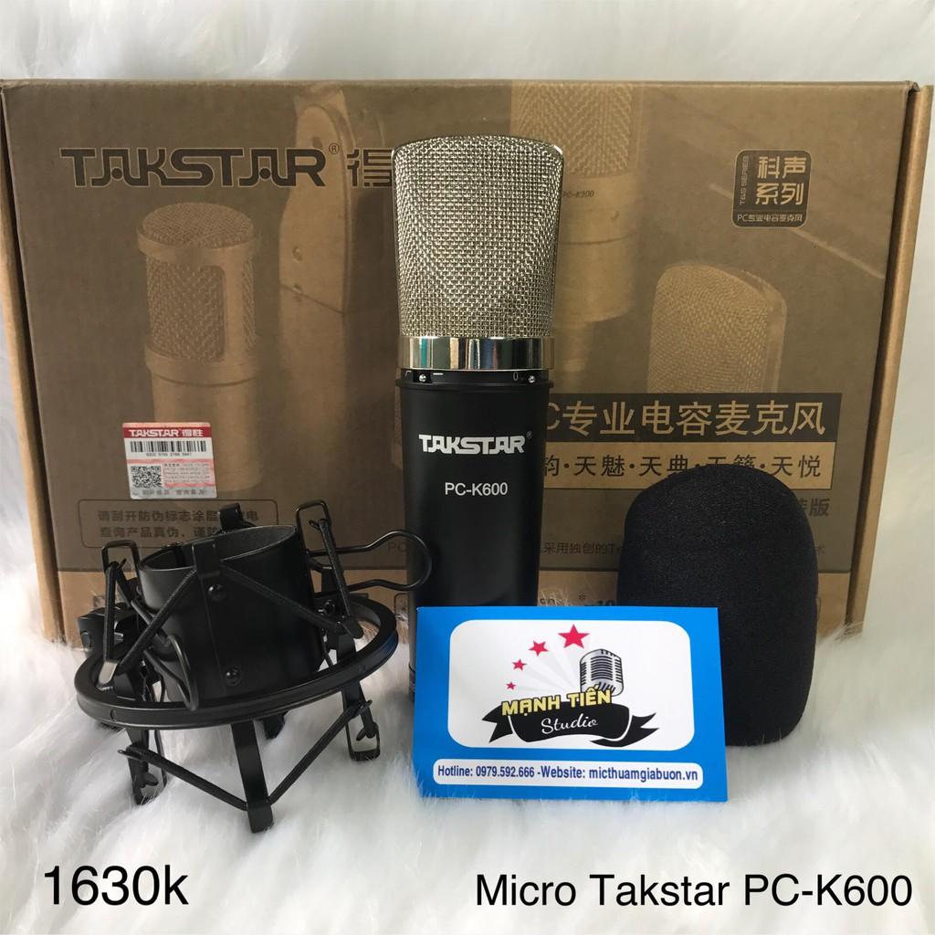 Micro Takstar K600 + nguồn 48v + canon 2m +xlr 3.5