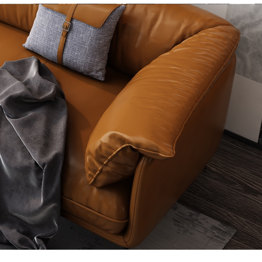 Ghế Sofa Góc L Bọc Da Cao Cấp Cho Phòng Khách Kích Thước 3m5 x 1m8
