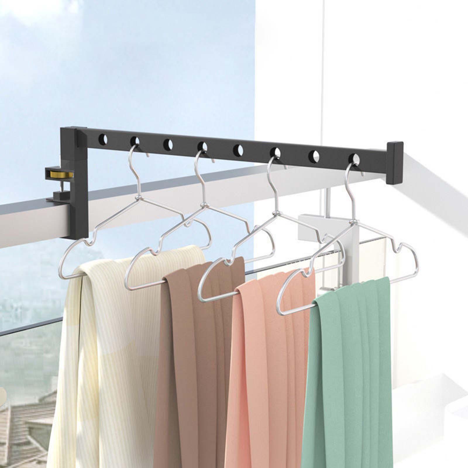 Folding Clothes Hanger Punch Free Balcony Kids short