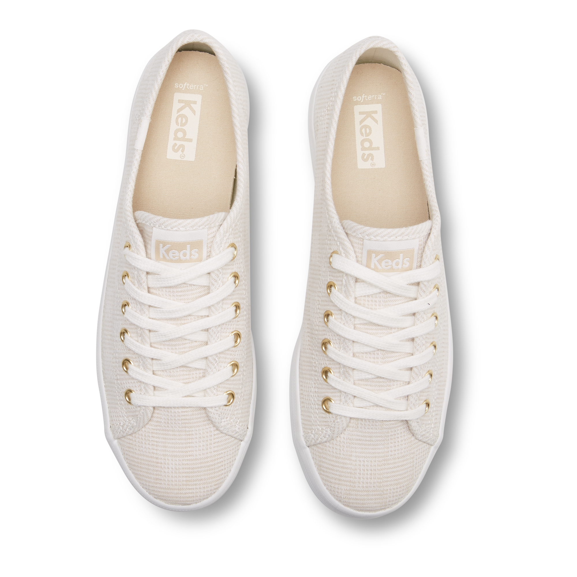 Giày Keds Nữ - Kickstart Canvas Crosshatch Tan- KD066790