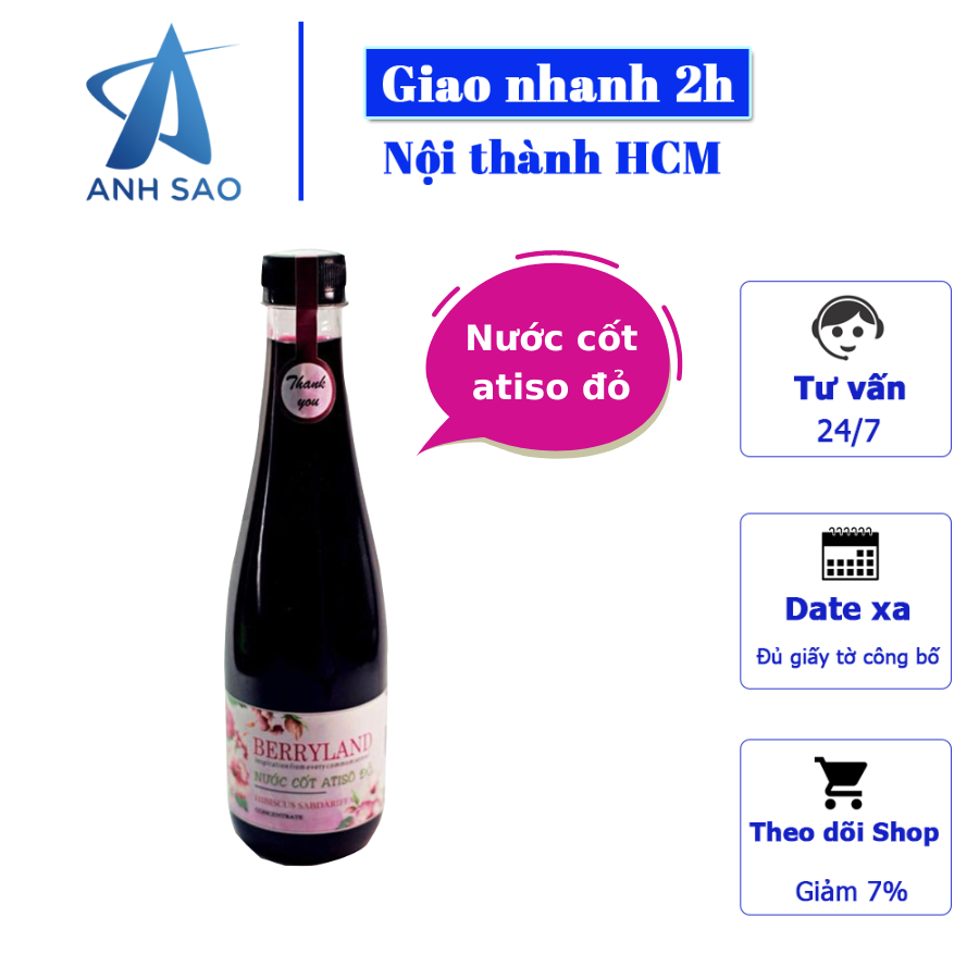 Nước cốt hoa Atiso đỏ BerryLand 500ml