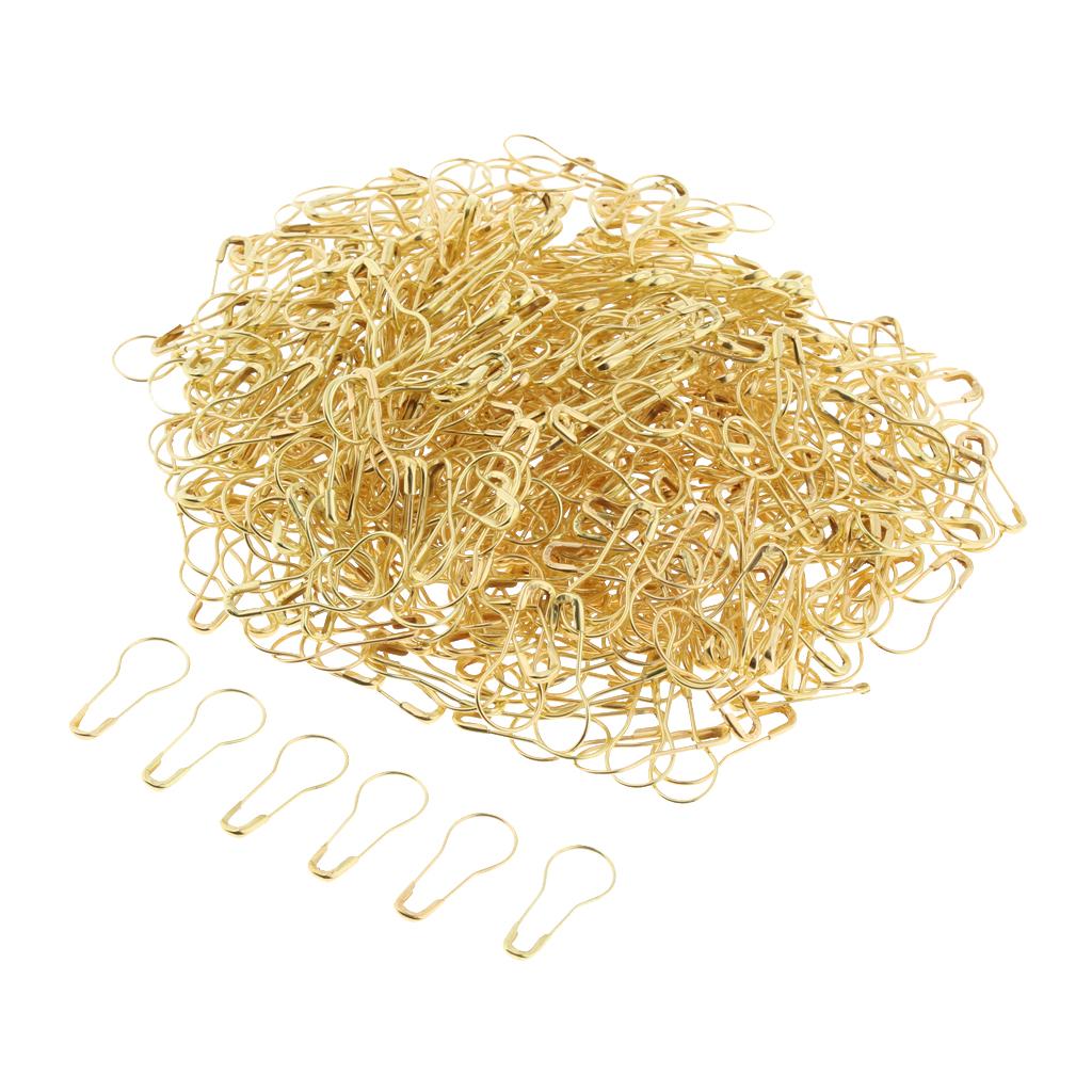 Bộ 500 Kim Loại Vàng Kim Băng An Toàn/Bầu Pin/Bóng Đèn Pin Dành Cho Quần Áo Thủ Công & DIY