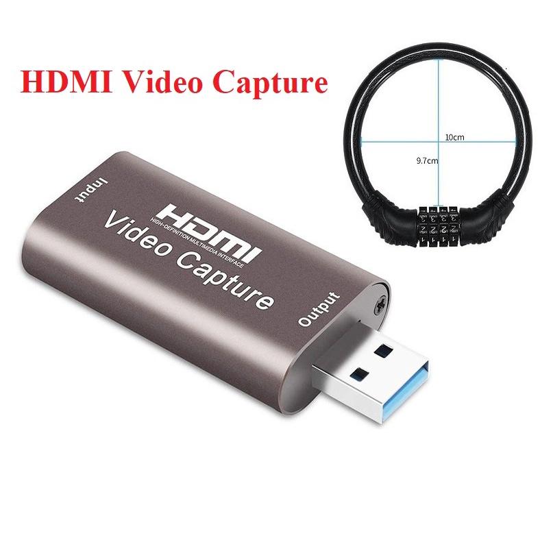 Video capture - Đầu ghi hình HDMI - USB 3.0 hỗ trợ độ phân giải 4K Tặng khóa dây 4 số