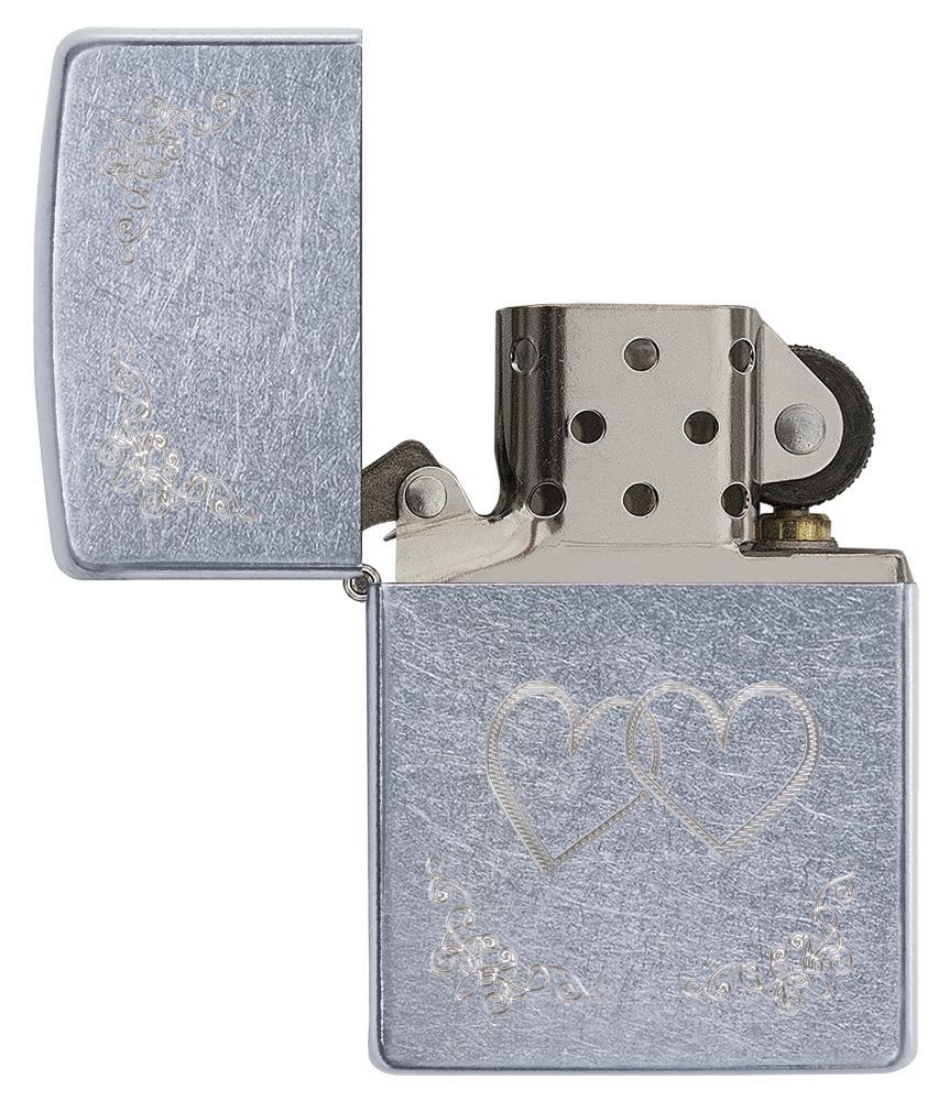 Bật Lửa Zippo Heart To Heart Street Chrome 24016