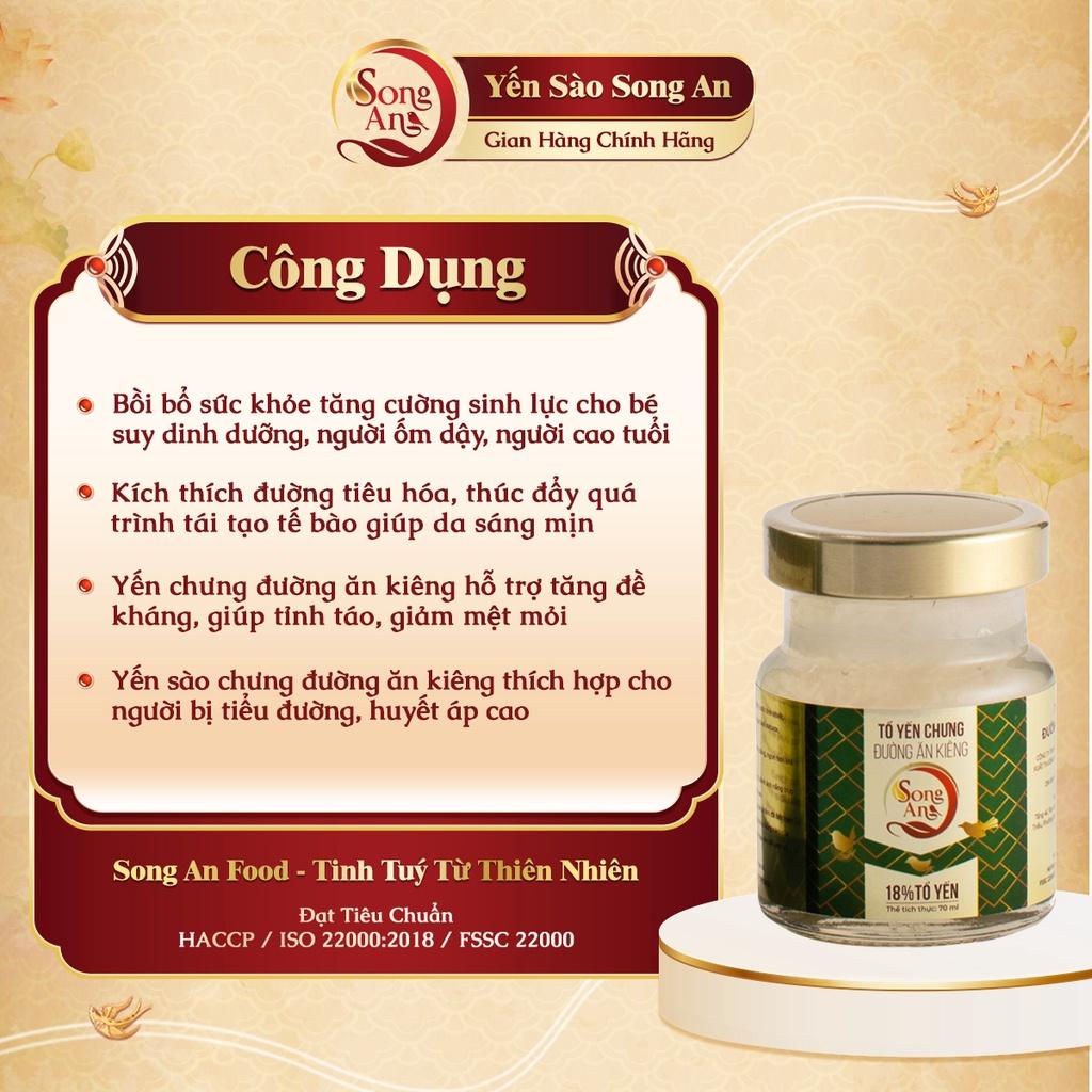 Tổ yến chưng đường ăn kiêng ISOMAL Song An Food hũ 70ml giảm cân bổ sung dưỡng chất