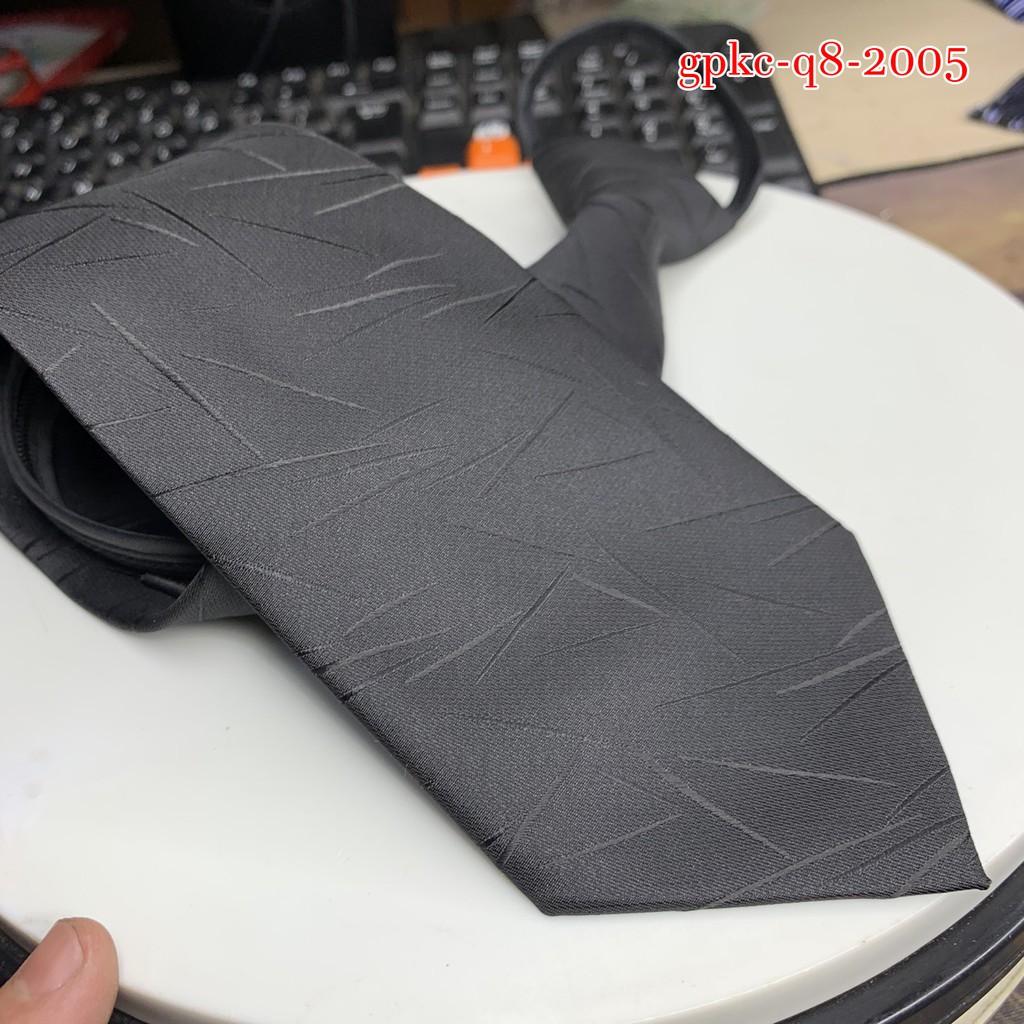 Cavat nam bản 8cm dây kéo thắt sẵn cà vạt nam dầy 3 lớp Giangpkc Q801-10