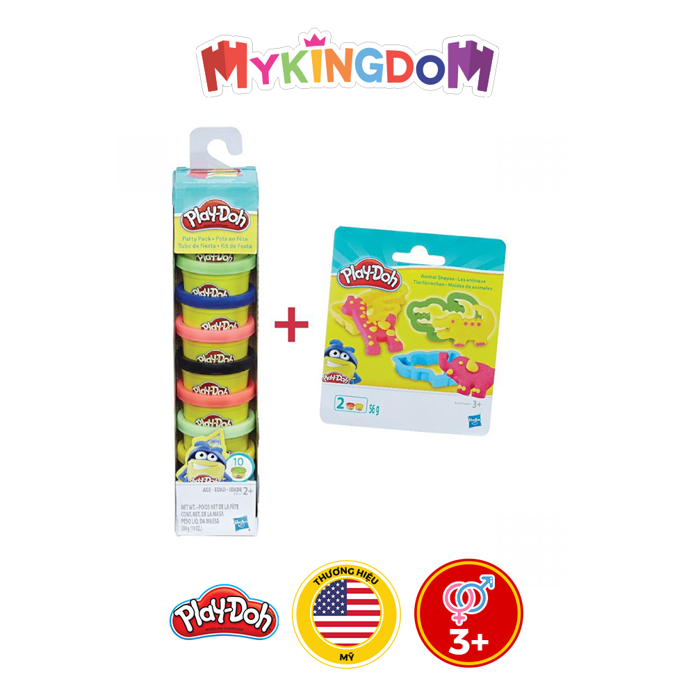 Ống bột nặn 10 màu tặng E0801 Bộ Play Doh đầu đời CB22037-E0801