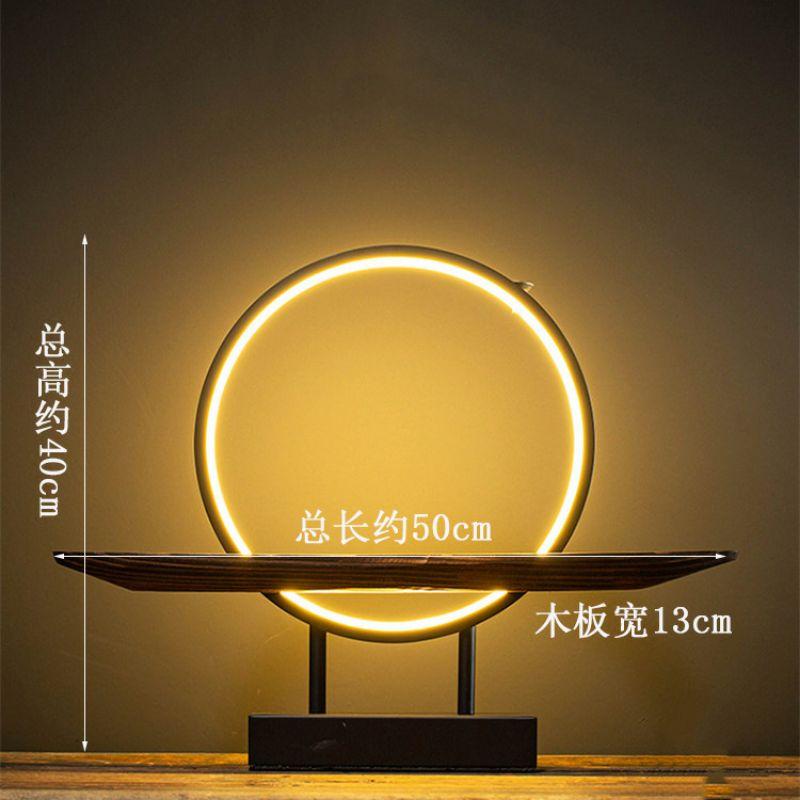 Kệ đèn led hình tròn đặt tượng trang trí- kệ gỗ đặt tượng trang trí decor giá tốt nhất