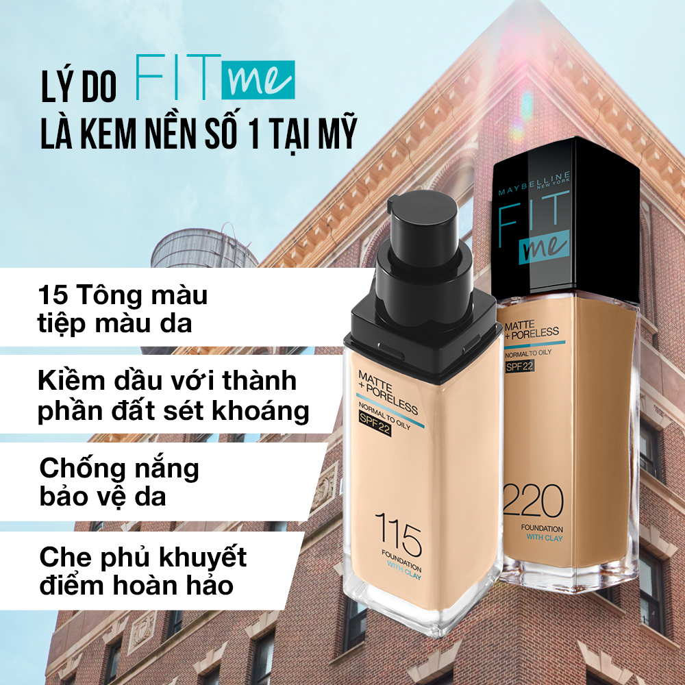 Kem Nền Mịn Nhẹ Kiềm Dầu Fit Me Pump