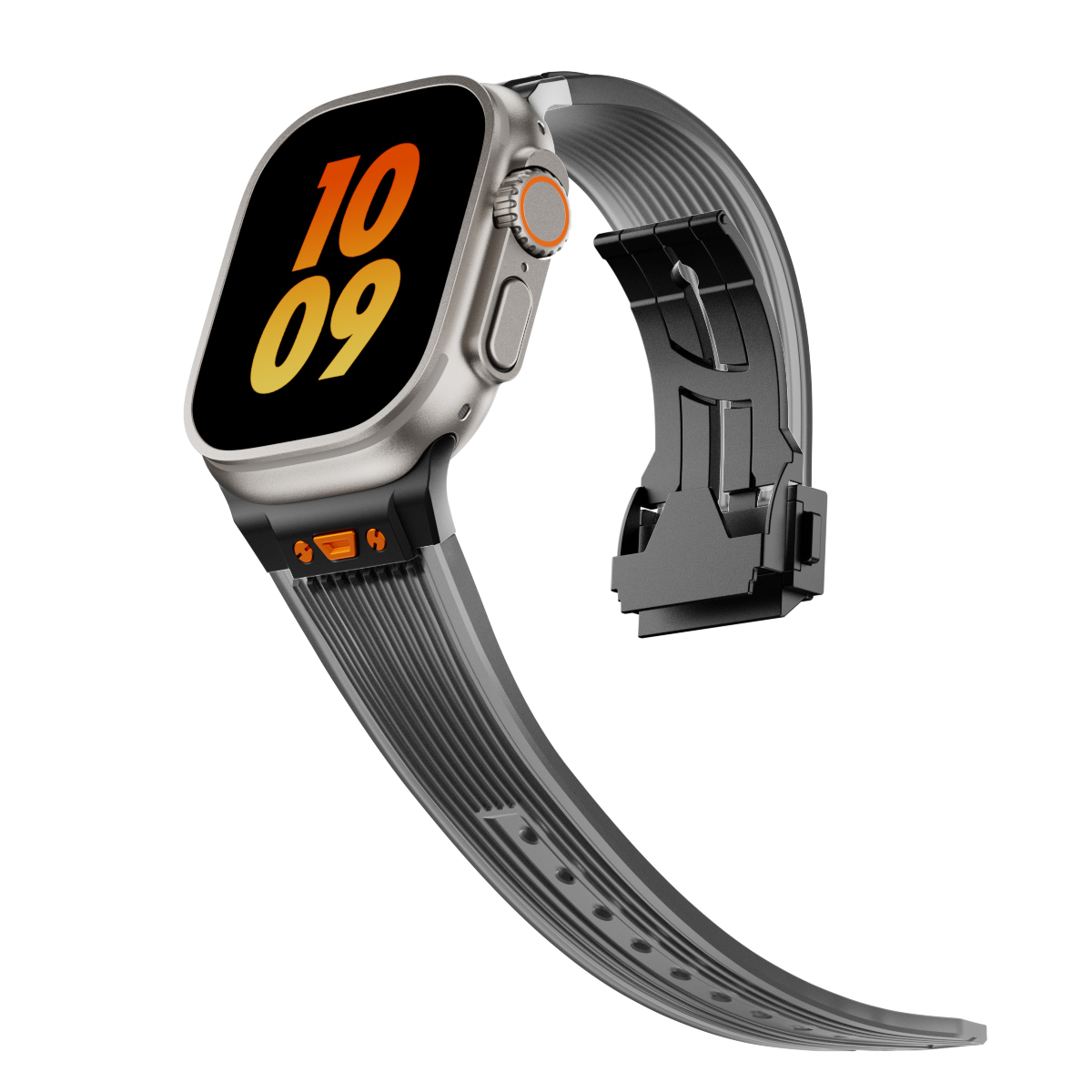 Dây đeo Hublot Style Trong Suốt cho Apple Watch Ultra 1/2/3 & Apple Watch Series 4/5/6/7/8/9/SE/10/11 Size 44/45/46/49mm - Hàng Chính Hãng