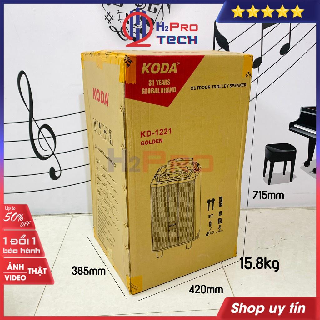 Loa di động karaoke bluetooth, loa kẹo kéo karaoke KODA KD-1221 bass 30-500W-hát cực hay, Tặng 2 mic ko dây-Shop H2pro-Hàng chính hãng