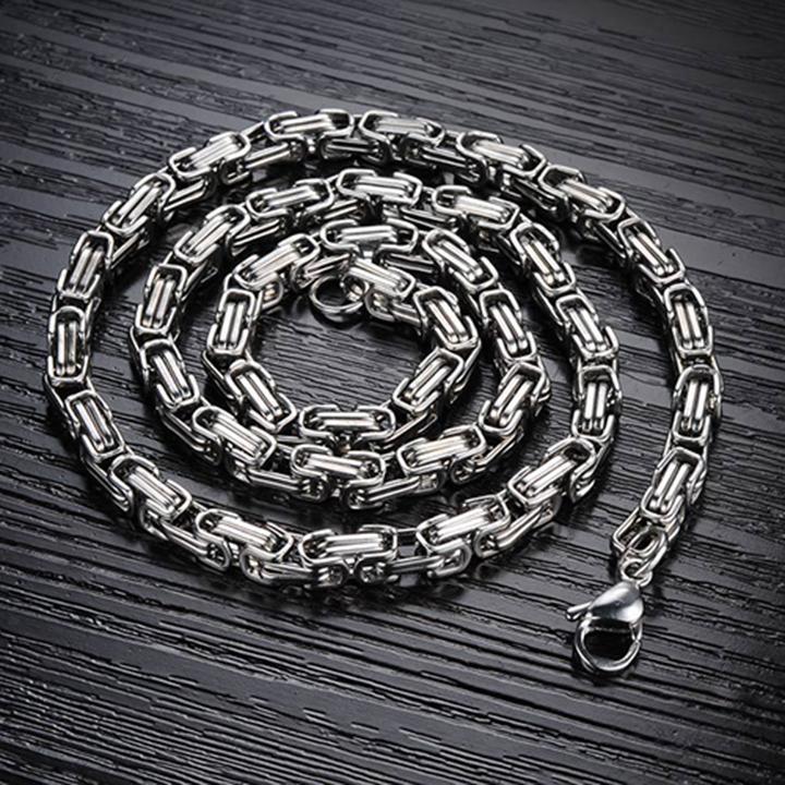 Vòng Cổ Dây chuyền nam titan thép không gỉ cao cấp đẹp sang trọng ziczac trangsucpt cỡ 5mm PTDCNA25