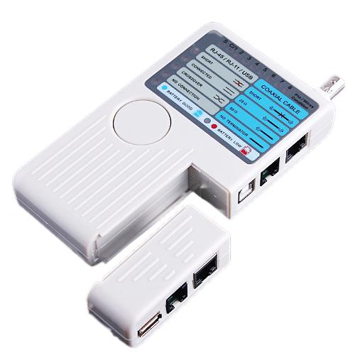 4-in-1 Remote RJ11 RJ45 USB BNC LAN Network Phone Cable Tester Meter Device Machine