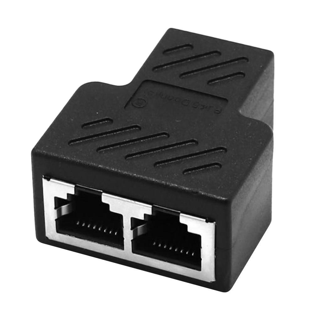 Splitter Adapter,   Ethernet Cable Splitter Connector, 1