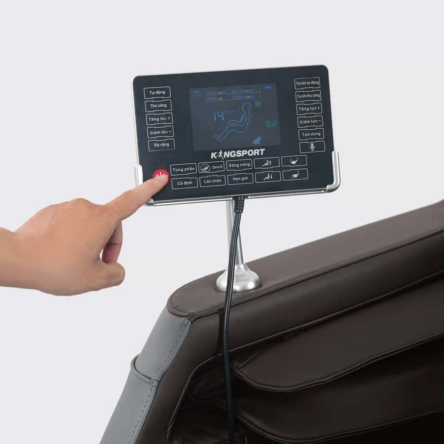 CHỈ GIAO MIỀN NAM I Ghế massage KINGSPORT G92 cao cấp con lăn 3D với 20 bài tập, chế độ quét cơ thể thông minh, túi khí massage chân cao